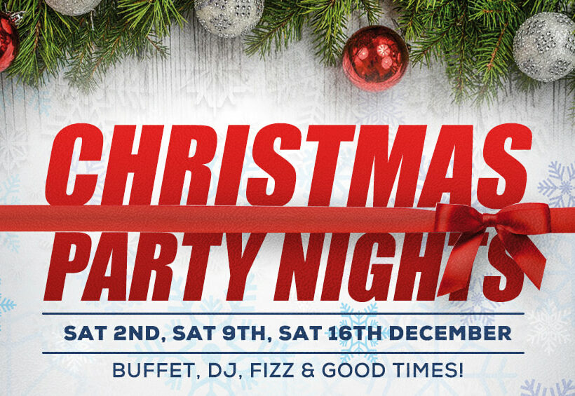 Christmas party nights flyer.